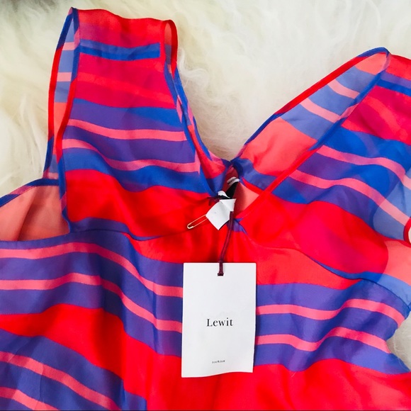 Lewit Stripe Silk Midi Dress - Picture 6 of 6